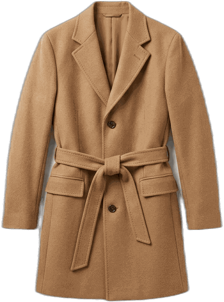 Camel wool overcoat